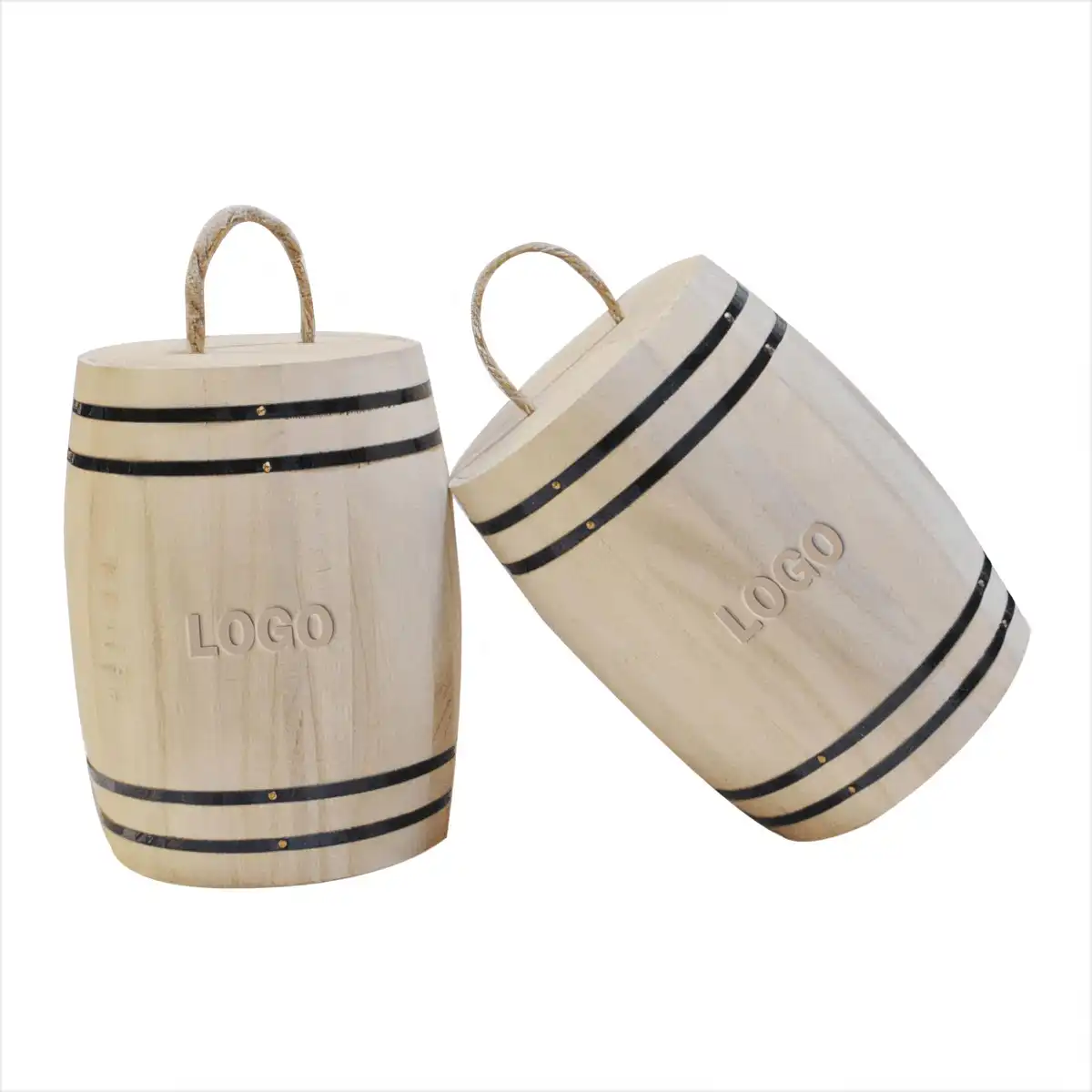 Rustic Wood Coffee Storage Jar
