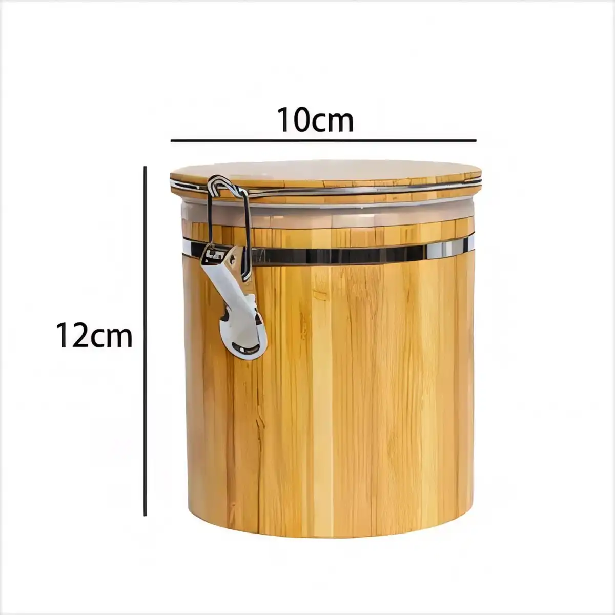 Bamboo Print Airtight Steel Canister product detail view