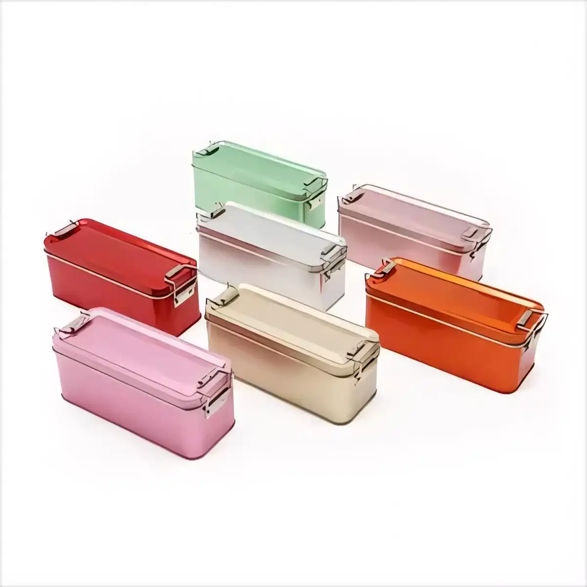 Hinged Metal Tin Storage Box product detail view