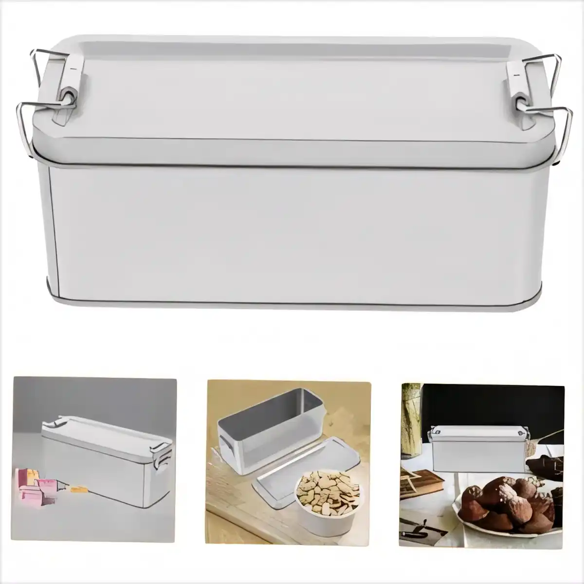 Hinged Metal Tin Storage Box product close-up