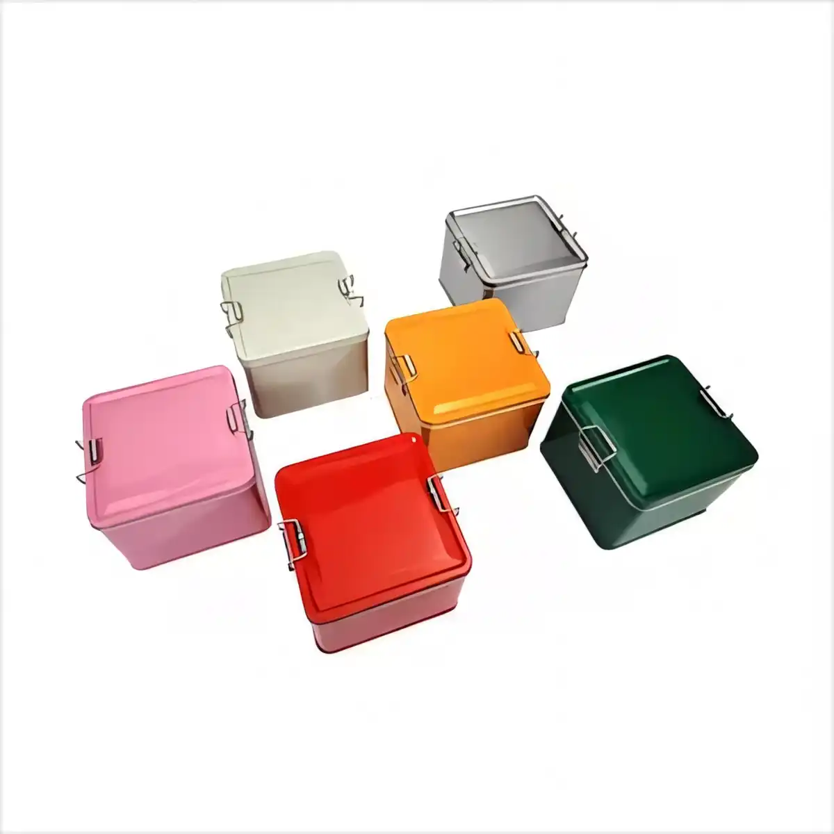 Durable Hinged Tin Storage Box product detail view