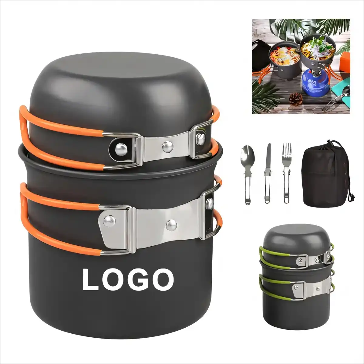 Compact Camping Cookware Mess Kit