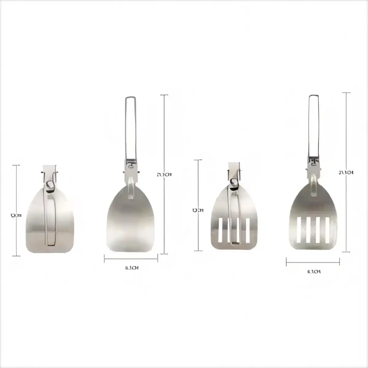 Folding Steel BBQ Spatula Camping product detail view