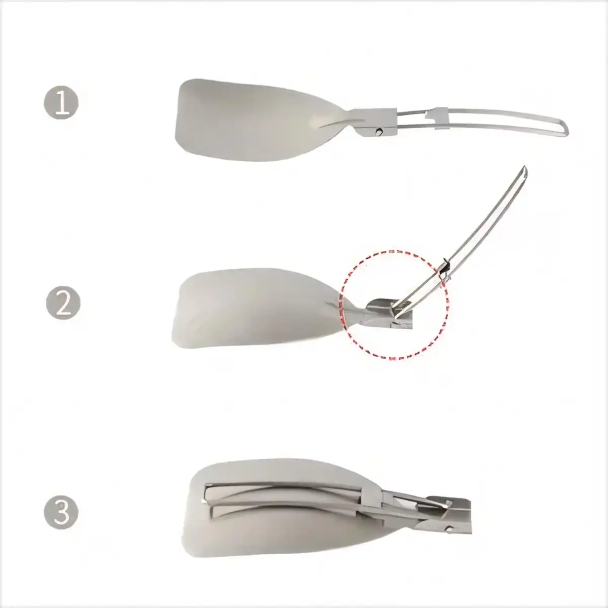 Folding Steel BBQ Spatula Camping alternate product angle