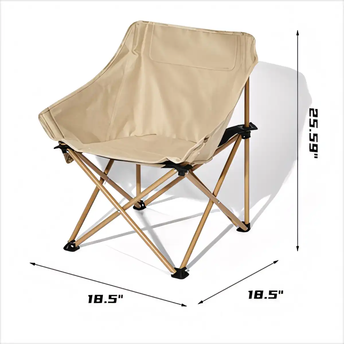 Portable Folding Camping Chair 264lbs product detail view