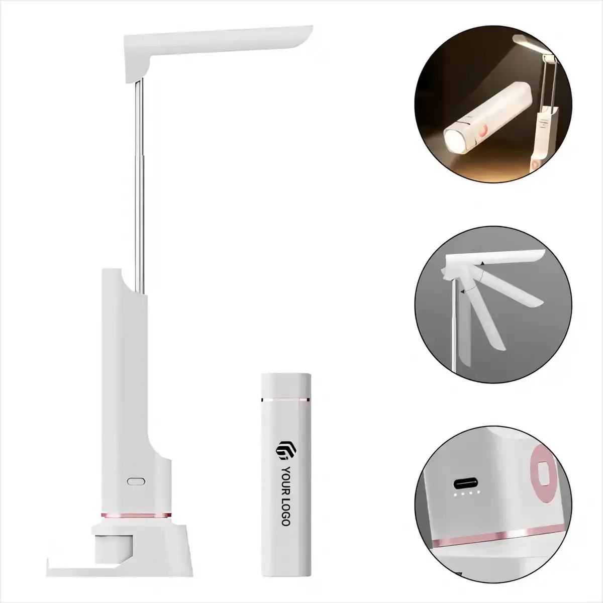 Rechargeable LED Desk Lamp Flashlight