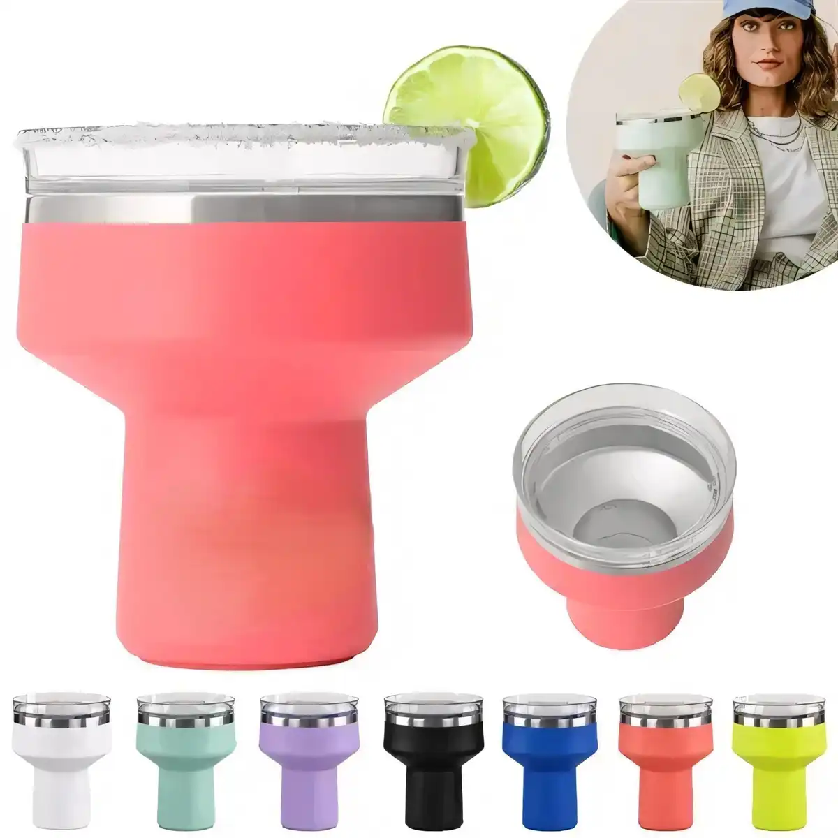 Insulated Margarita Tumbler with Lid