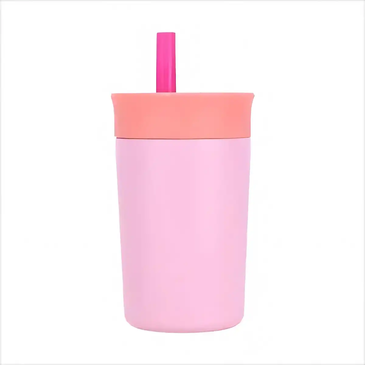 Insulated Steel Tumbler with Straw product close-up