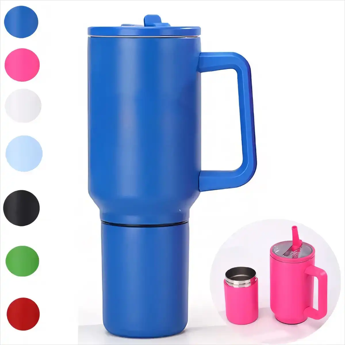 40oz Insulated Travel Mug with Snack Jar