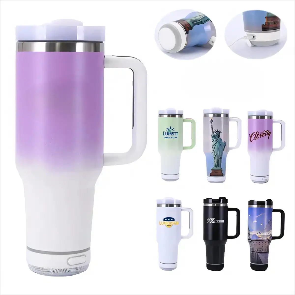 Bluetooth Speaker Insulated Tumbler 40oz