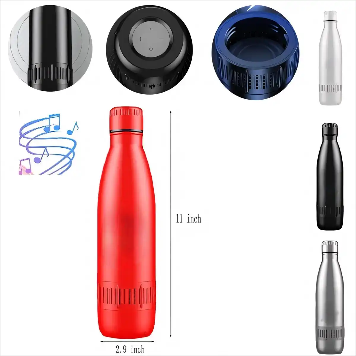 Smart Hydration Speaker Bottle