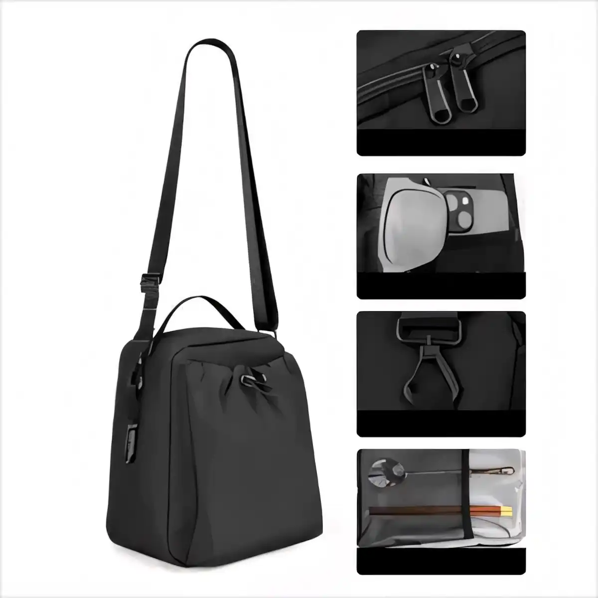 Insulated Lunch Tote with Shoulder Strap product close-up