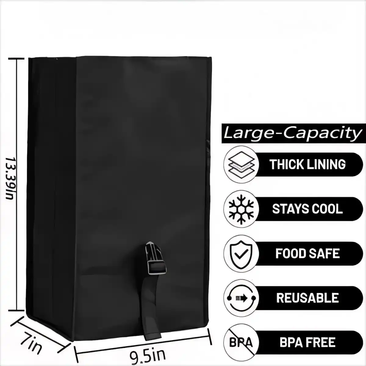 Insulated Leakproof Cooler Lunch Bag product detail view