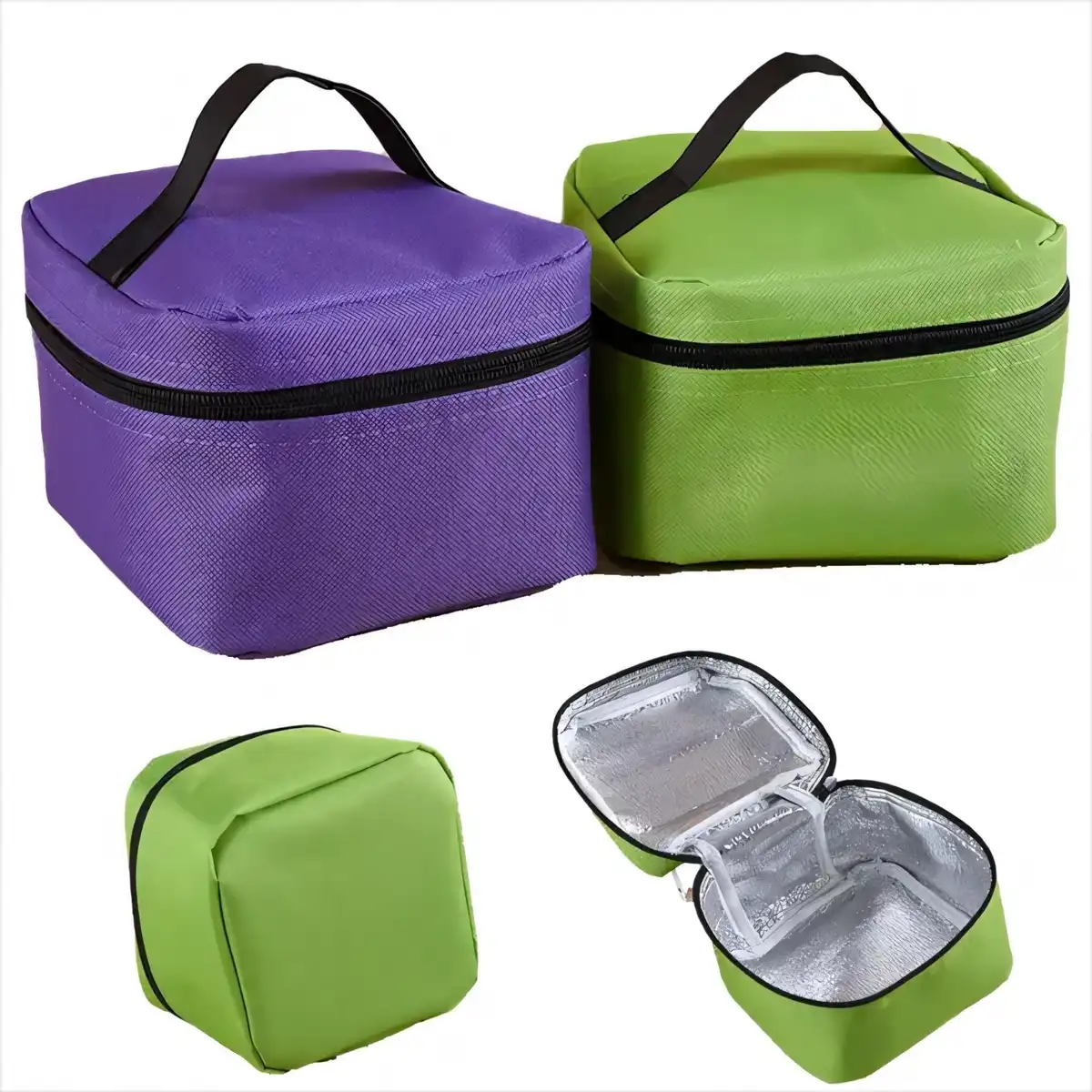 Insulated Lunch Tote Double Zipper