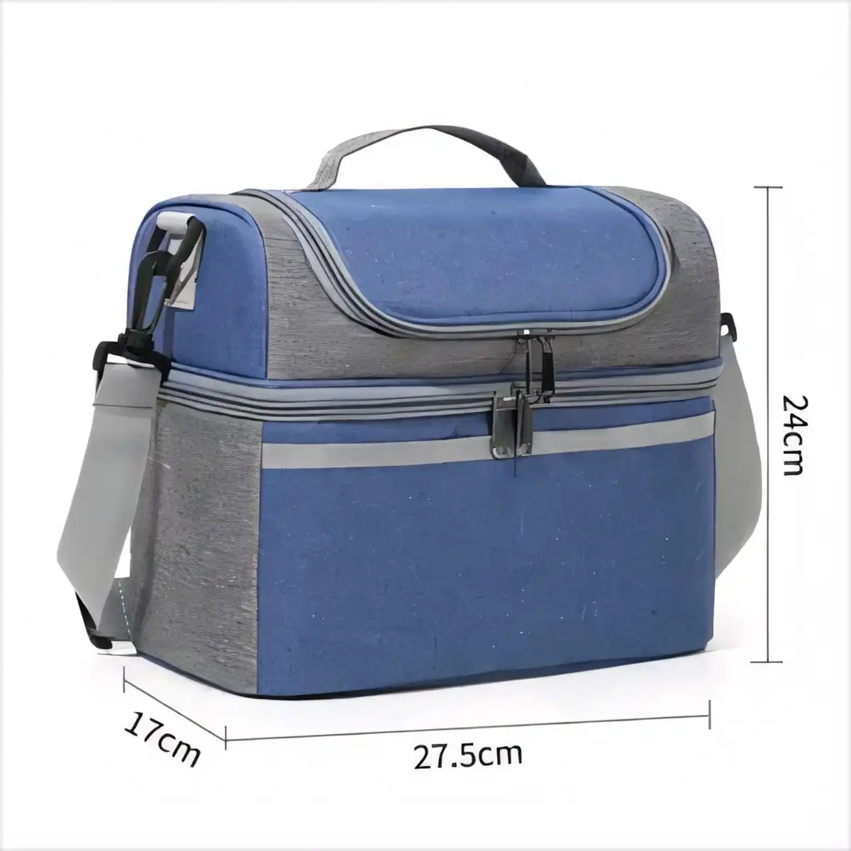 Insulated Dual Compartment Lunch Tote product close-up