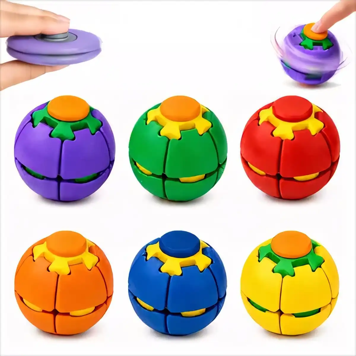 Spin Fidget Ball 3D Printed product detail view