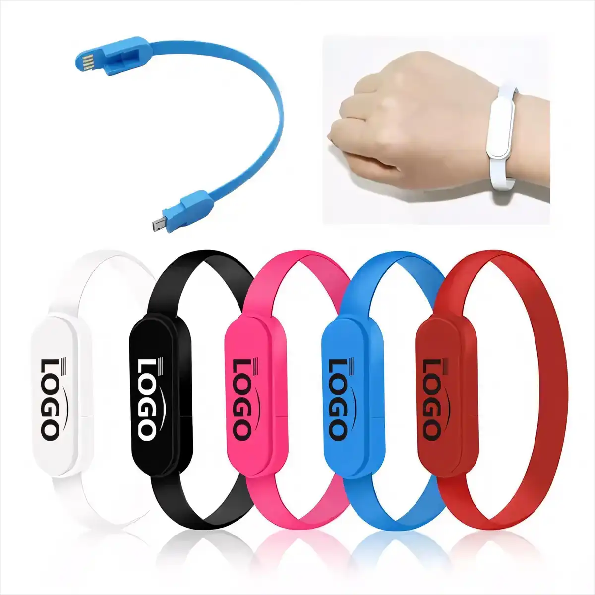 2-in-1 Wrist Strap Charging Cable