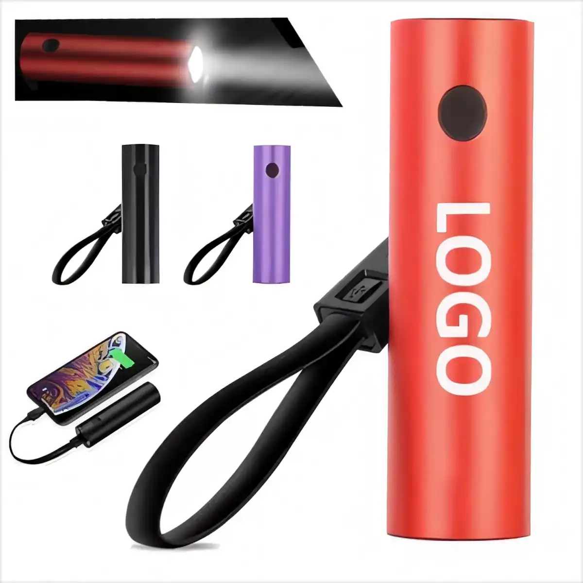 5000mAh Lanyard Flashlight Power Bank