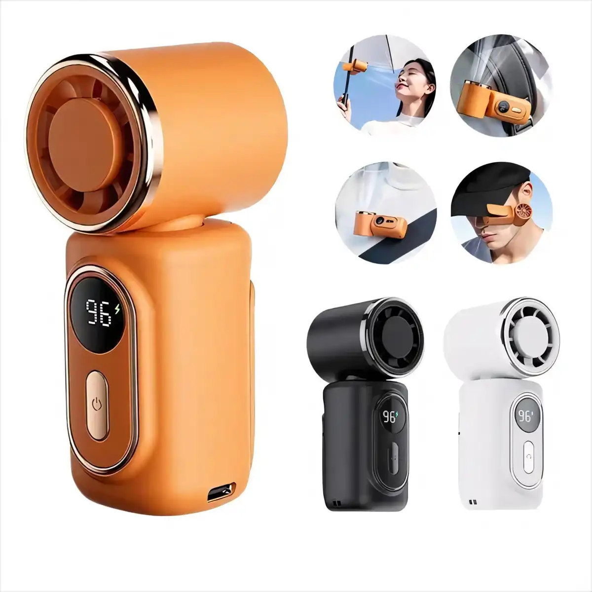 Portable Mini Fan with LED Display
