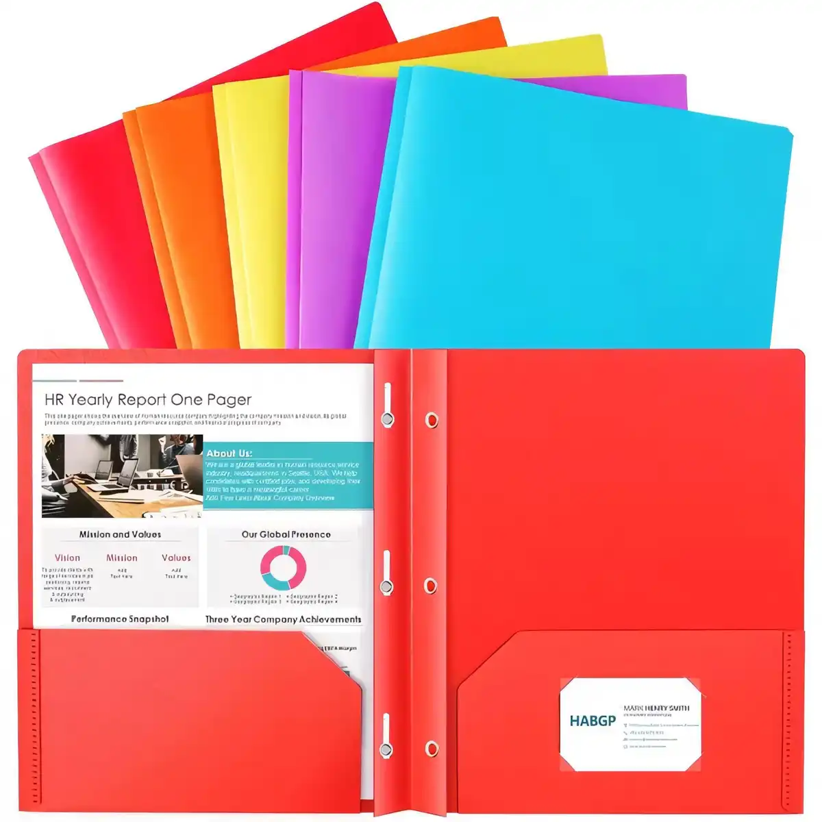 Sturdy Poly Folder with Metal Prongs