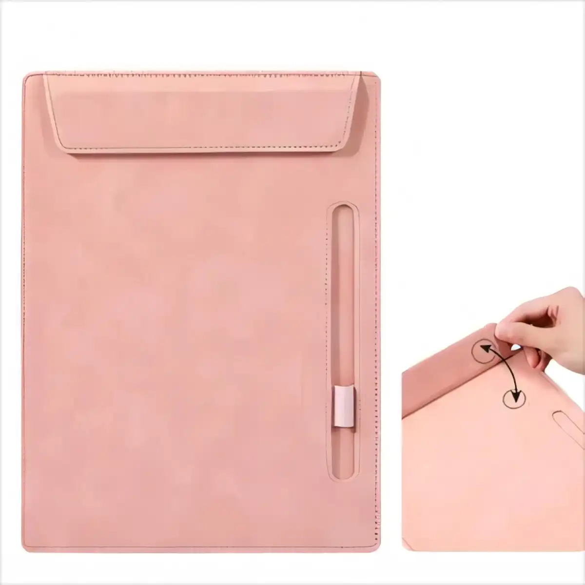 Executive Leather A4 Clipboard Portfolio product with accessories