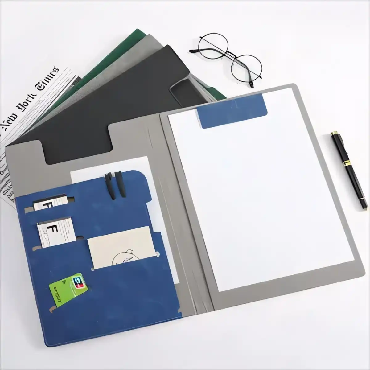 Professional Leather Clipboard Portfolio alternate product angle