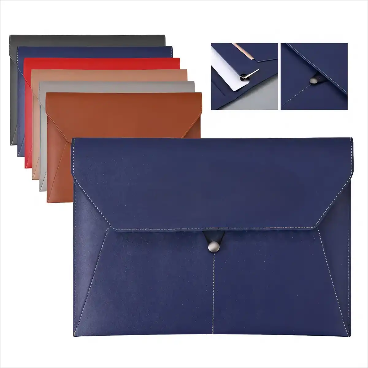 A4 Leather Document Organizer Envelope