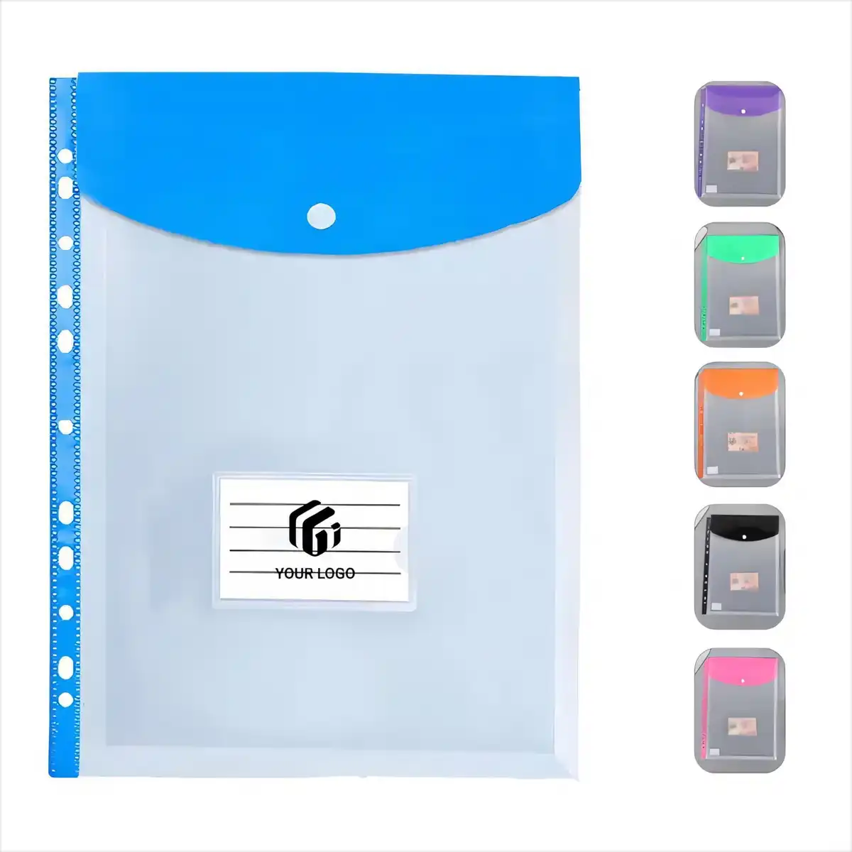 Transparent Binder Pockets with Snap