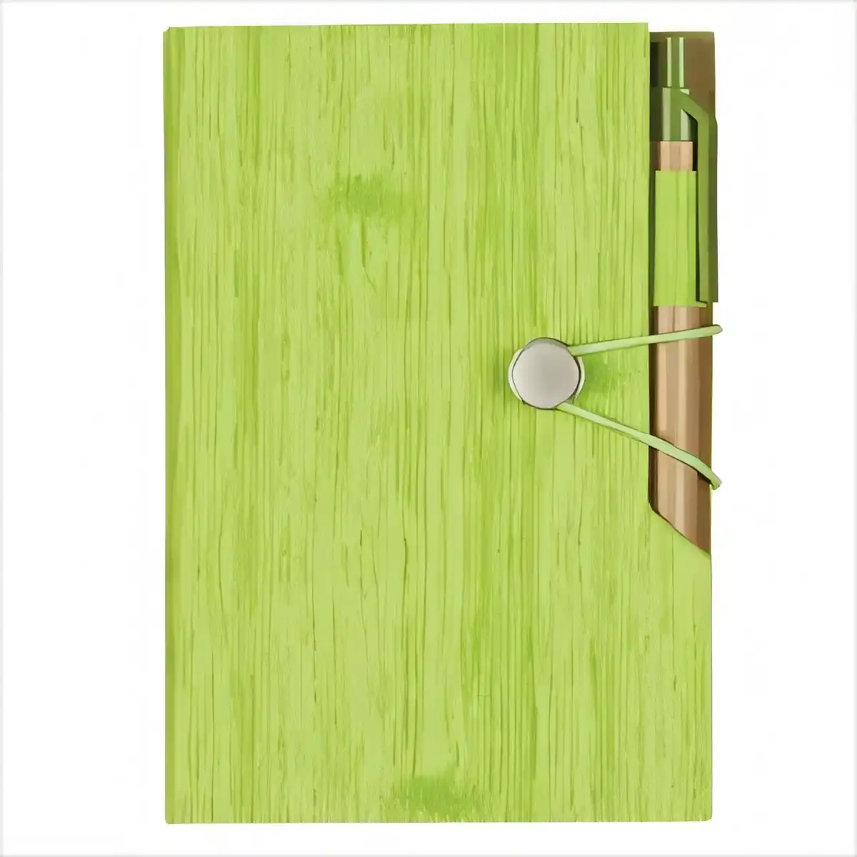 Woodgrain Notebook with Sticky Notes product close-up