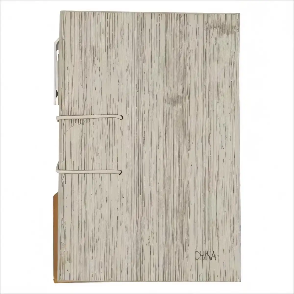 Woodgrain Notebook with Sticky Notes product with accessories