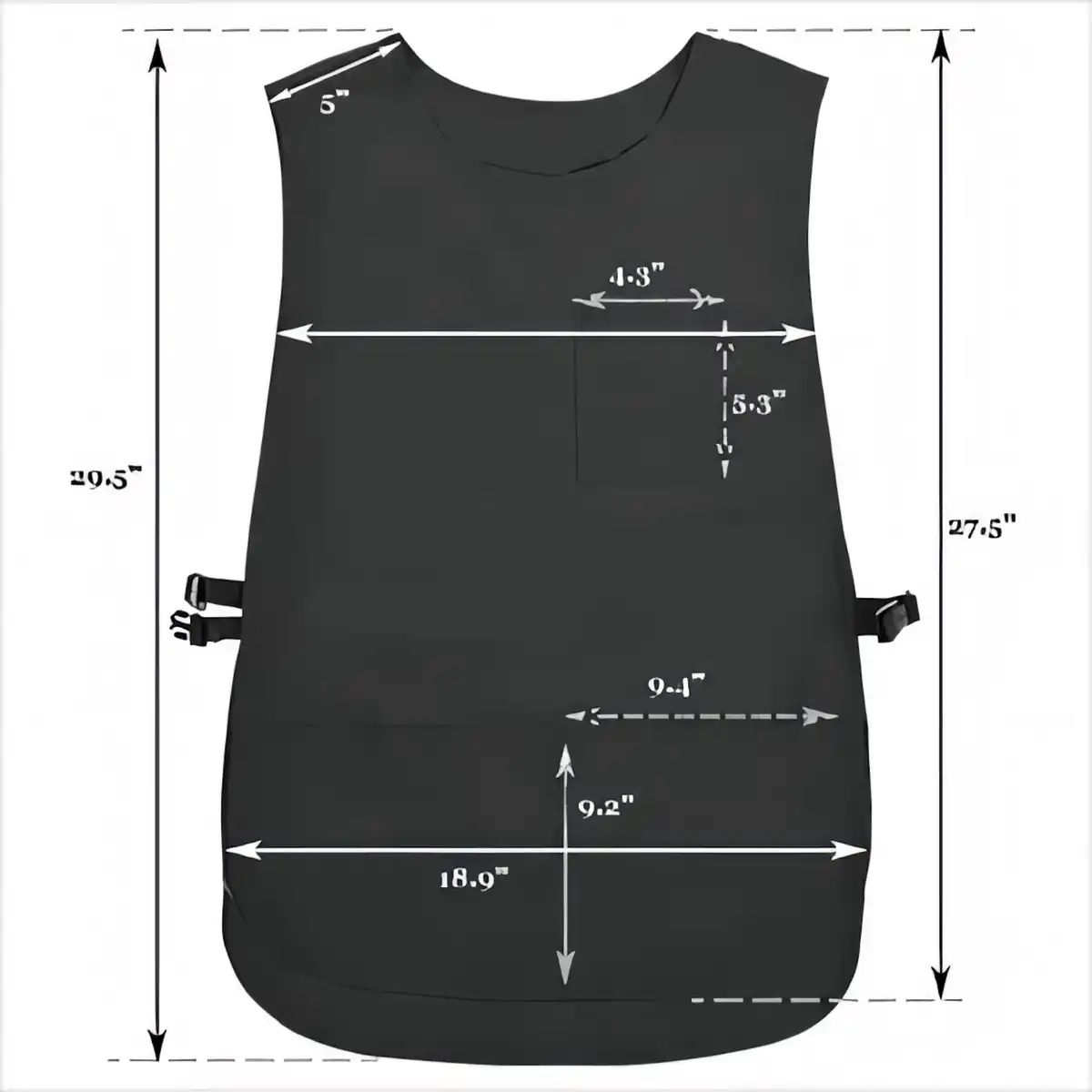 Professional Barber Smock with Pockets product detail view