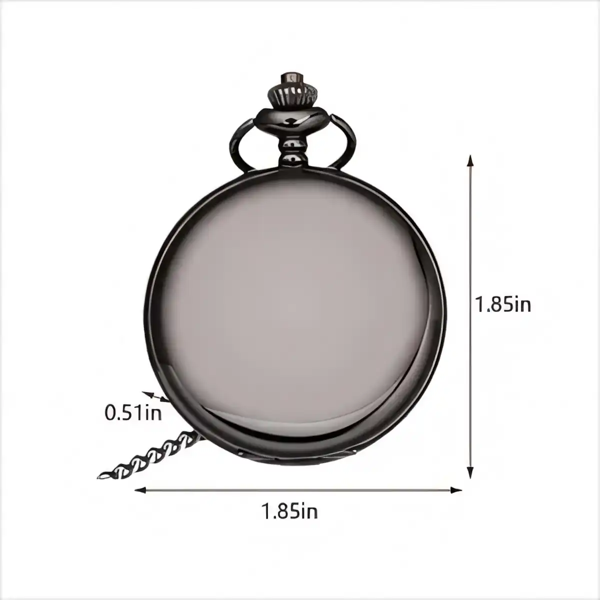 Antique Brass Pocket Watch with Chain product detail view