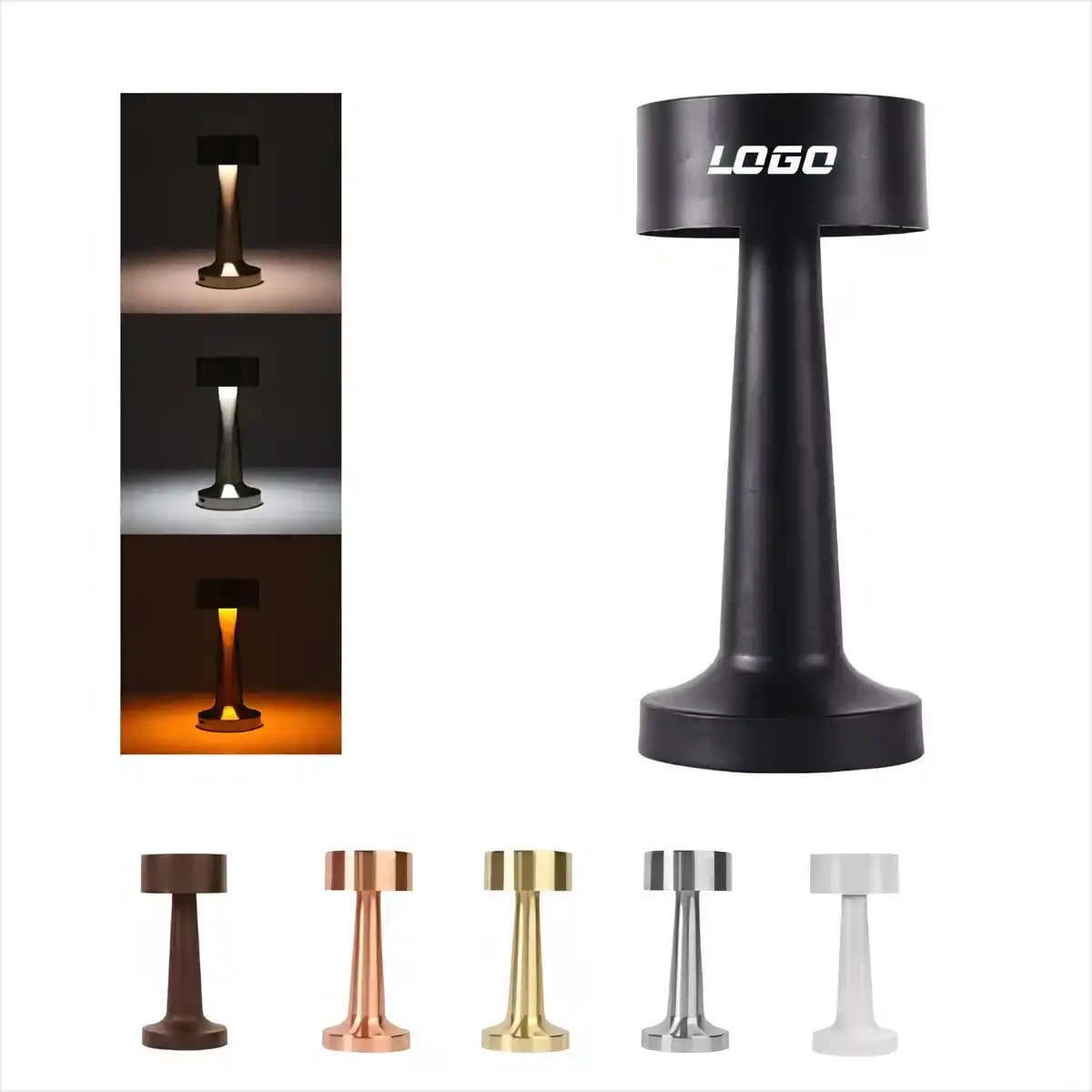Metallic LED Touch Table Lamp