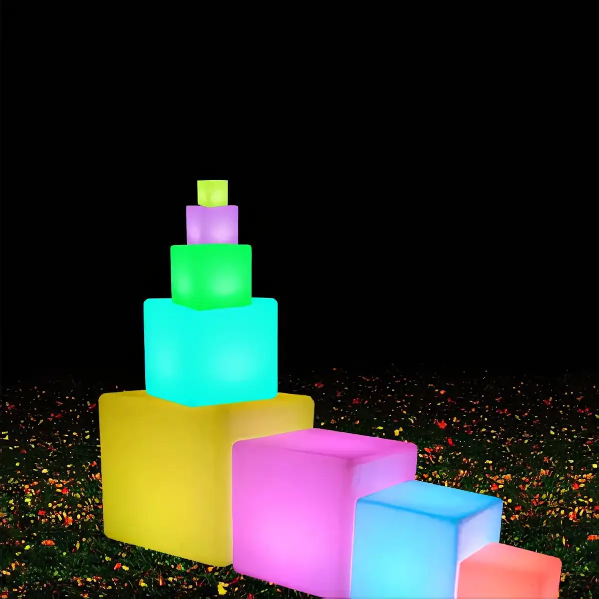 8 Inch LED Light Cube alternate product angle