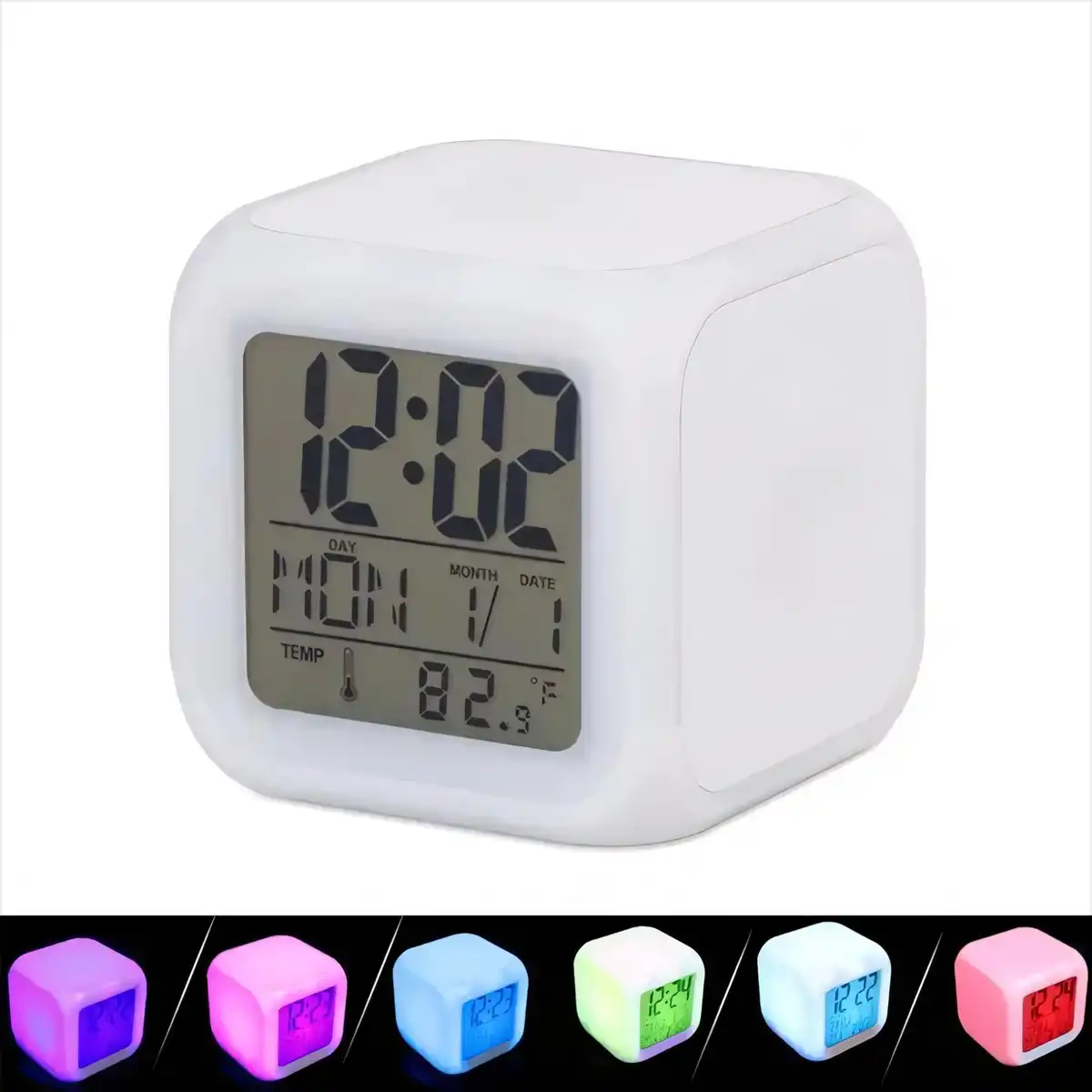 7 Color LED Alarm Clock