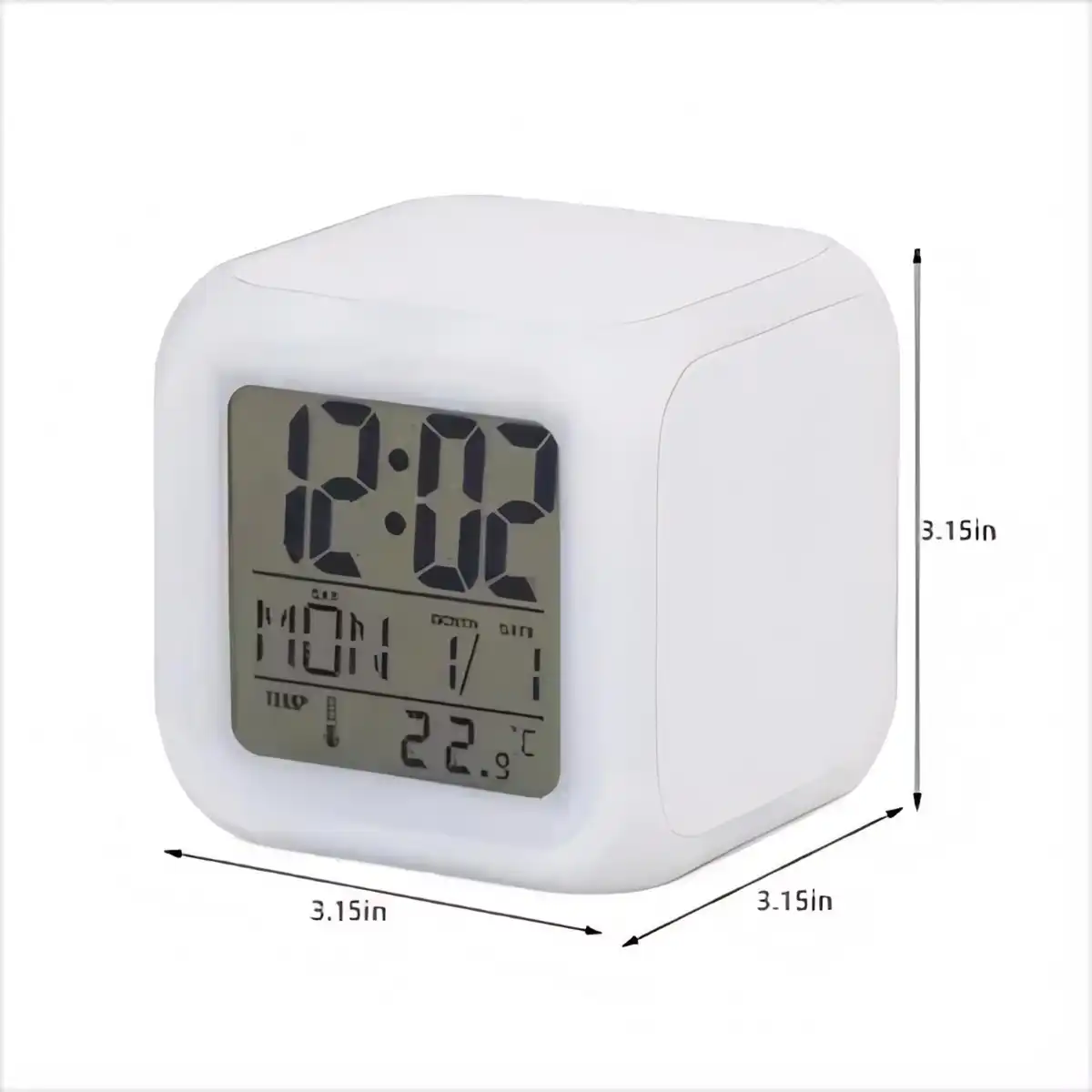 7 Color LED Alarm Clock product detail view