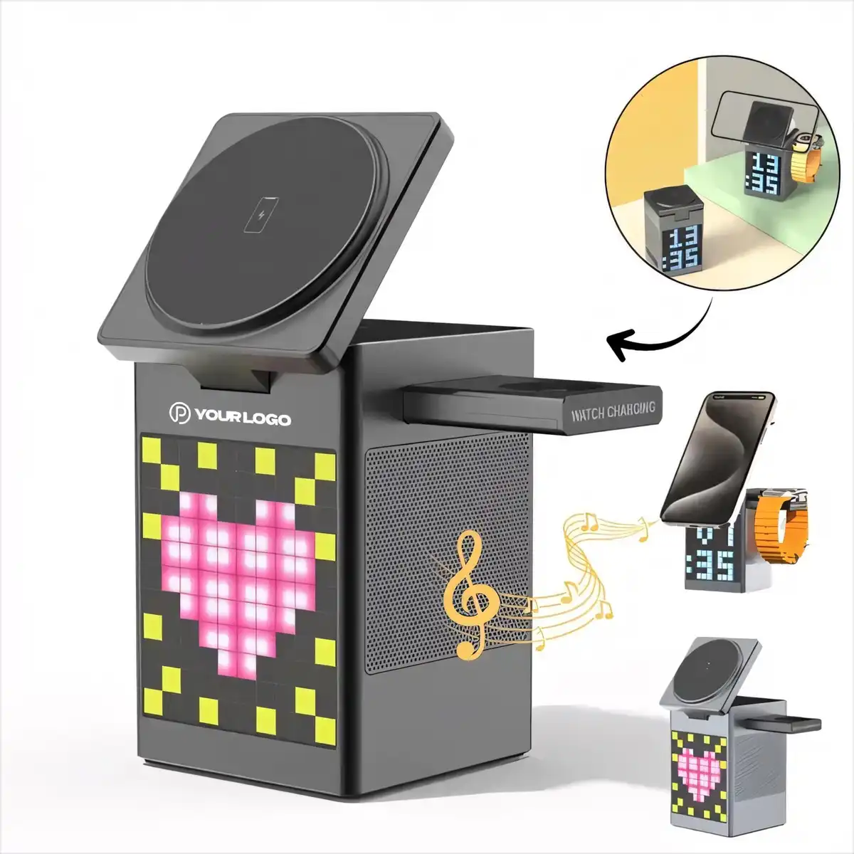 3-in-1 Wireless Charging Speaker