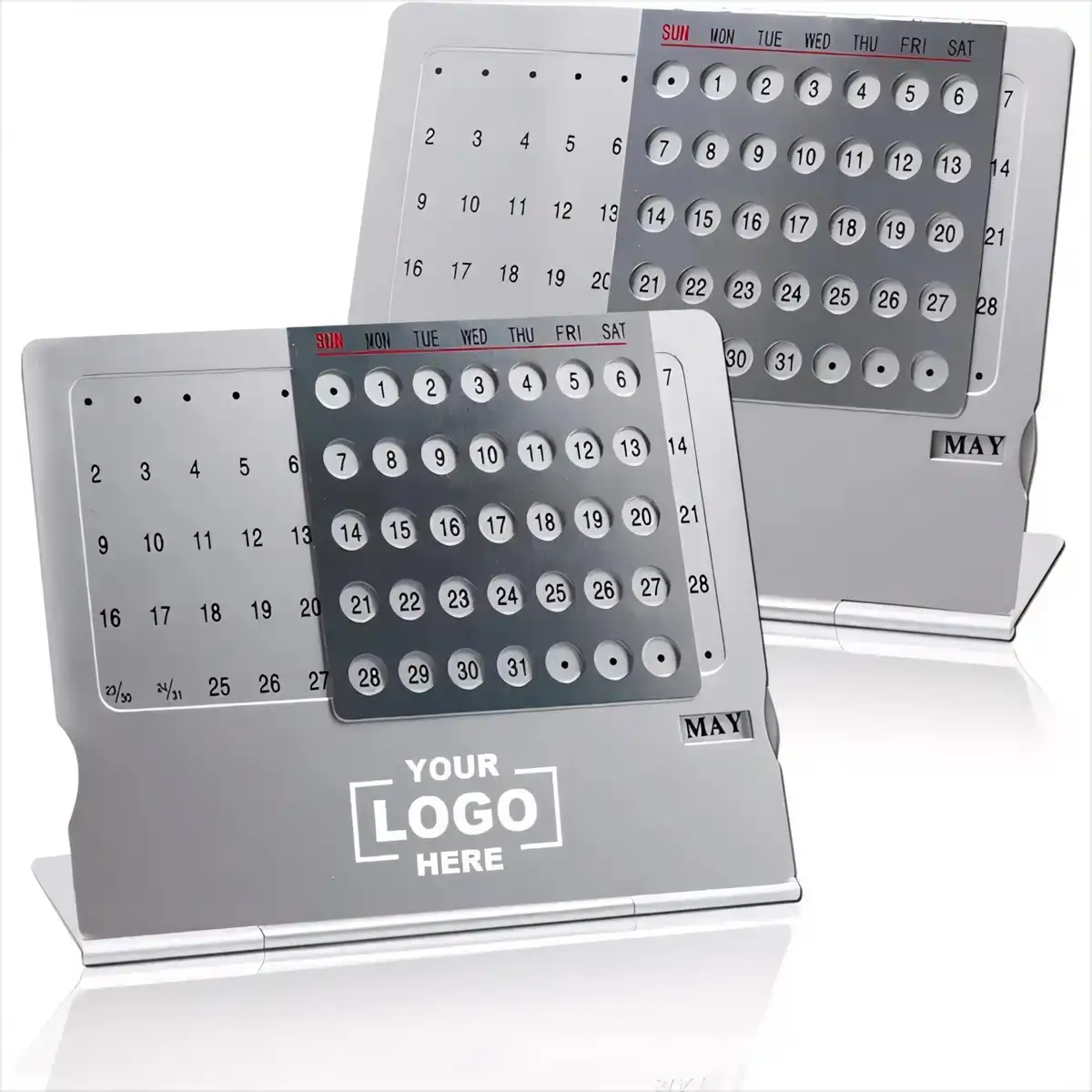 Aluminum Perpetual Calendar Desk