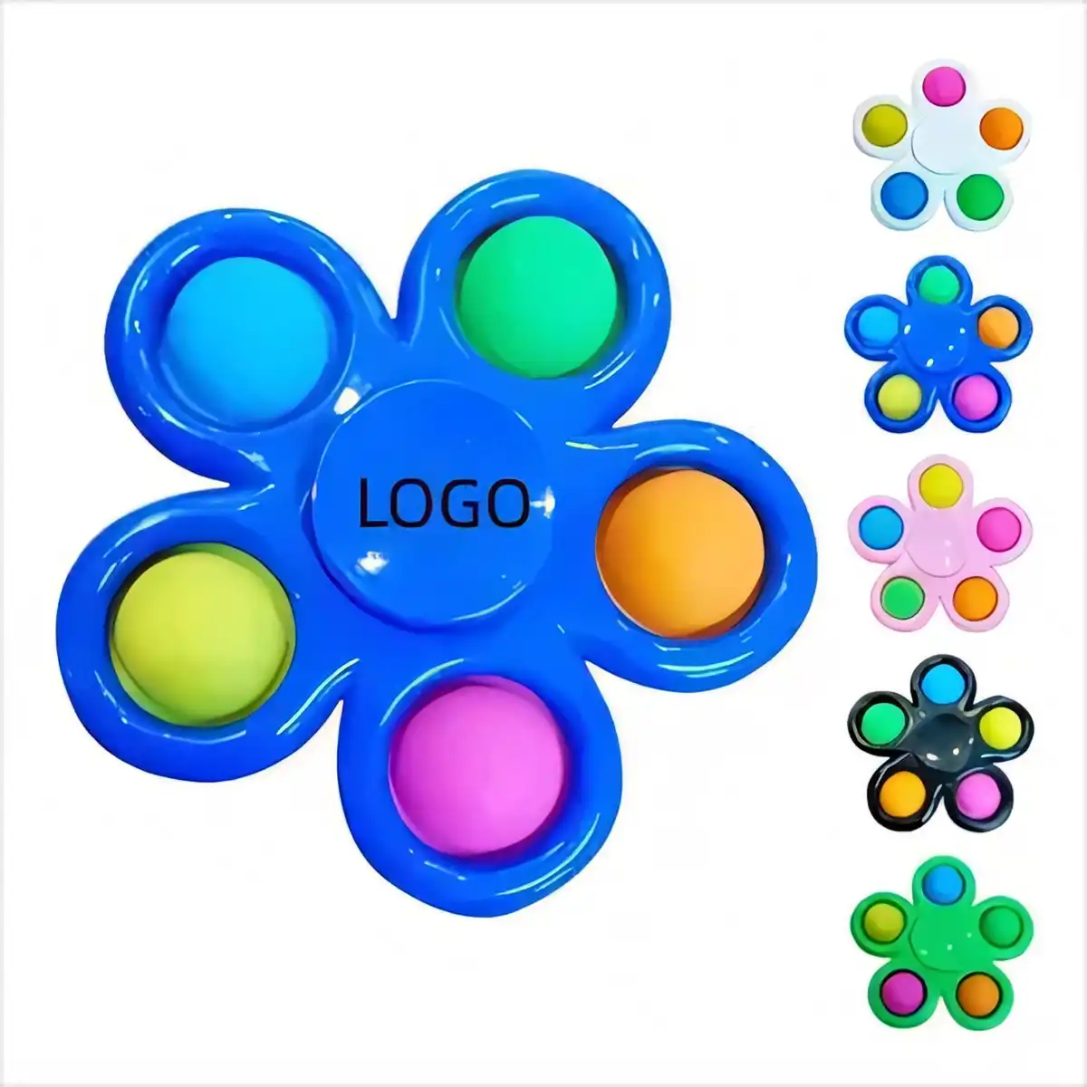 Rainbow Pop Fidget Keychain Spinner product detail view