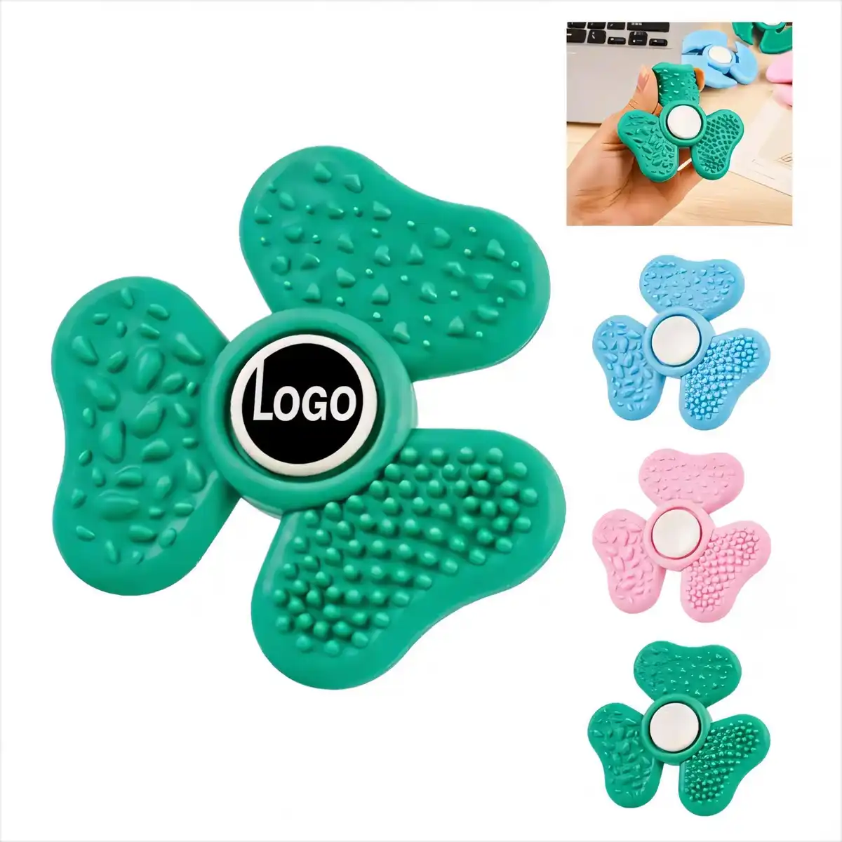 Clover Silicone Fidget Spinner