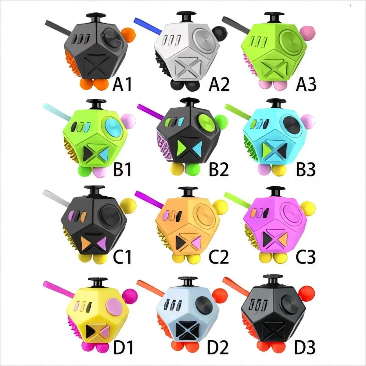 12 Sided Fidget Cube Anxiety Relief product detail view