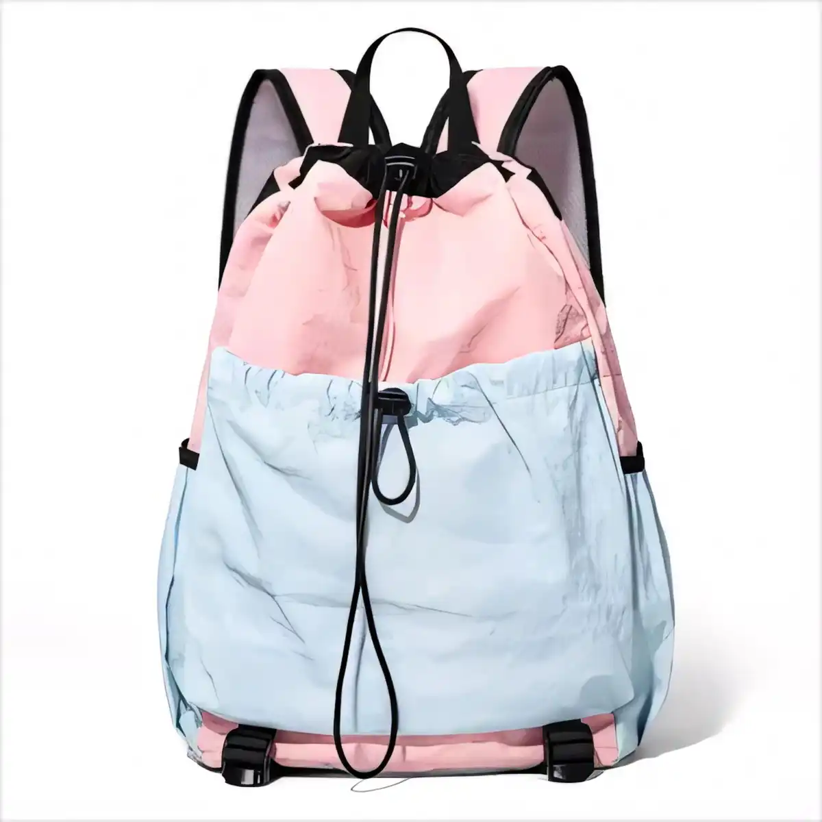 Waterproof Nylon Drawstring Daypack product with accessories