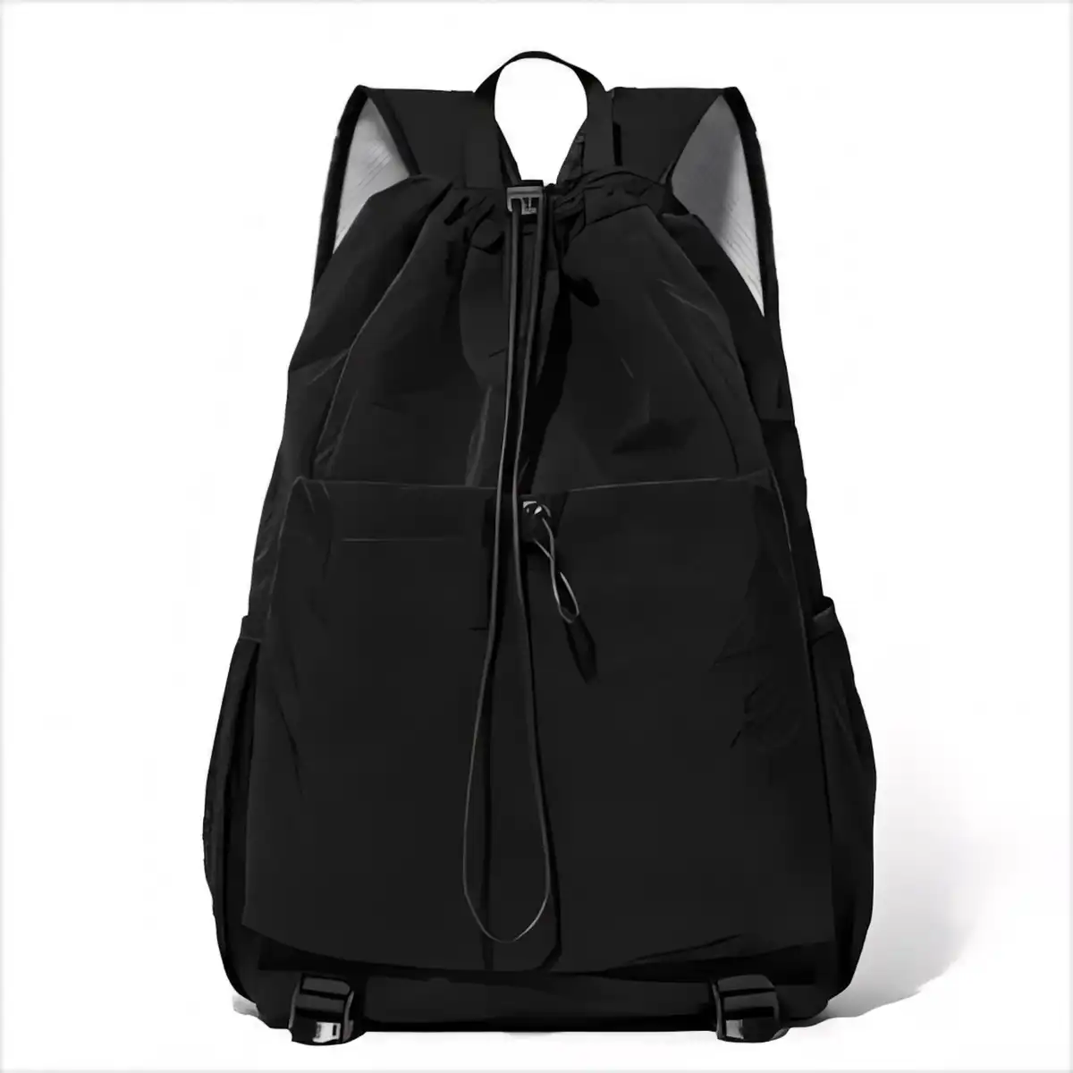 Waterproof Nylon Drawstring Daypack custom logo imprint view