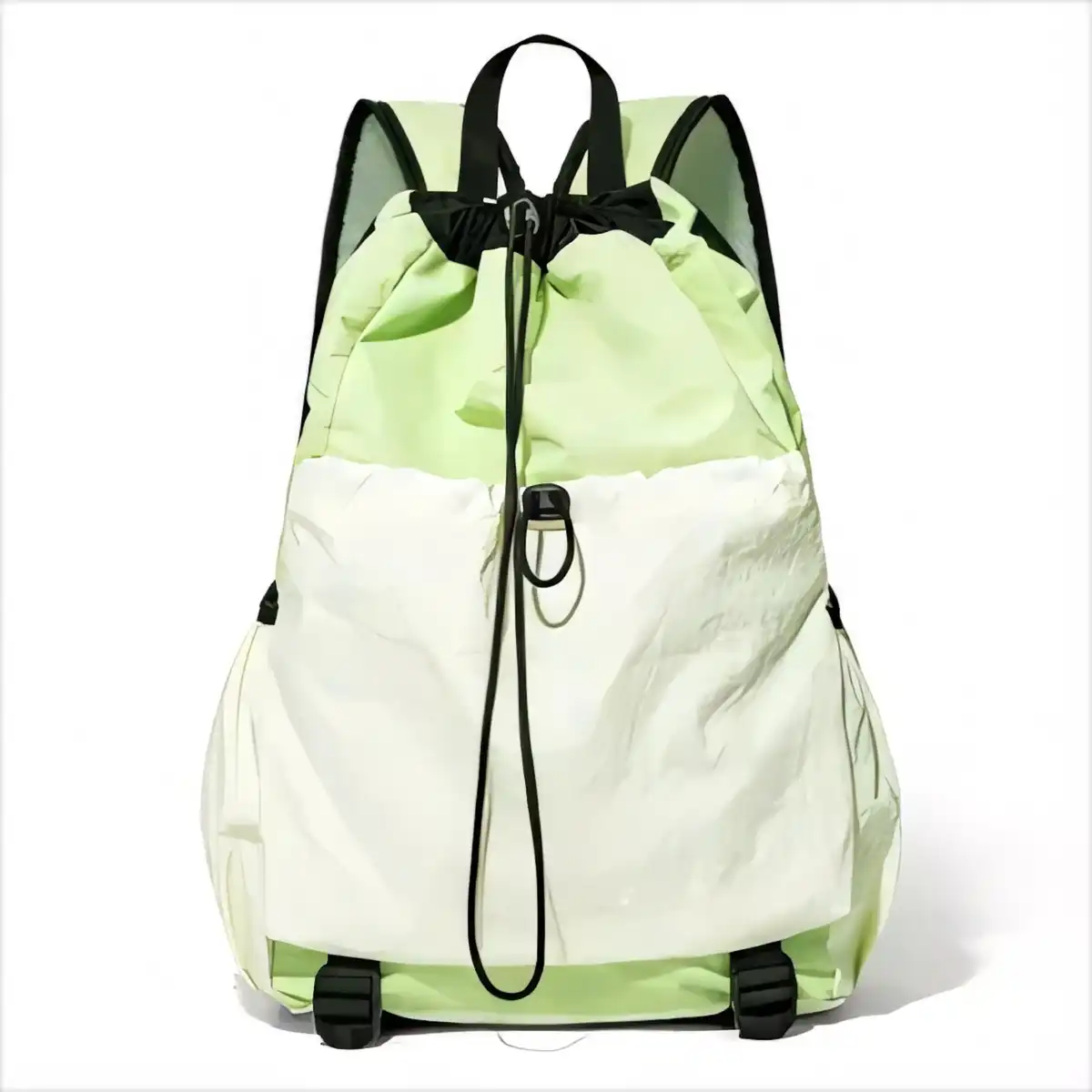 Waterproof Nylon Drawstring Daypack product in use