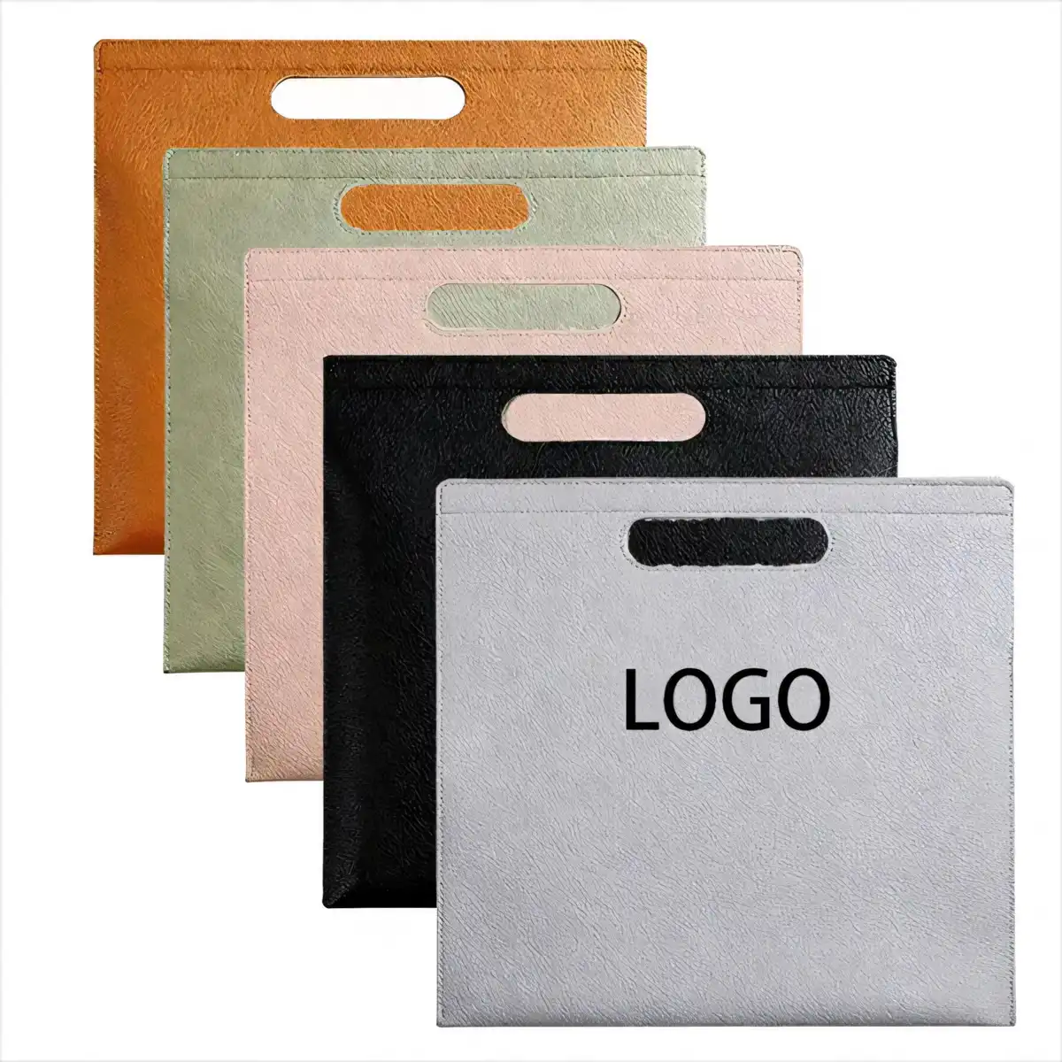 Magnetic File Organizer PU Leather Tote