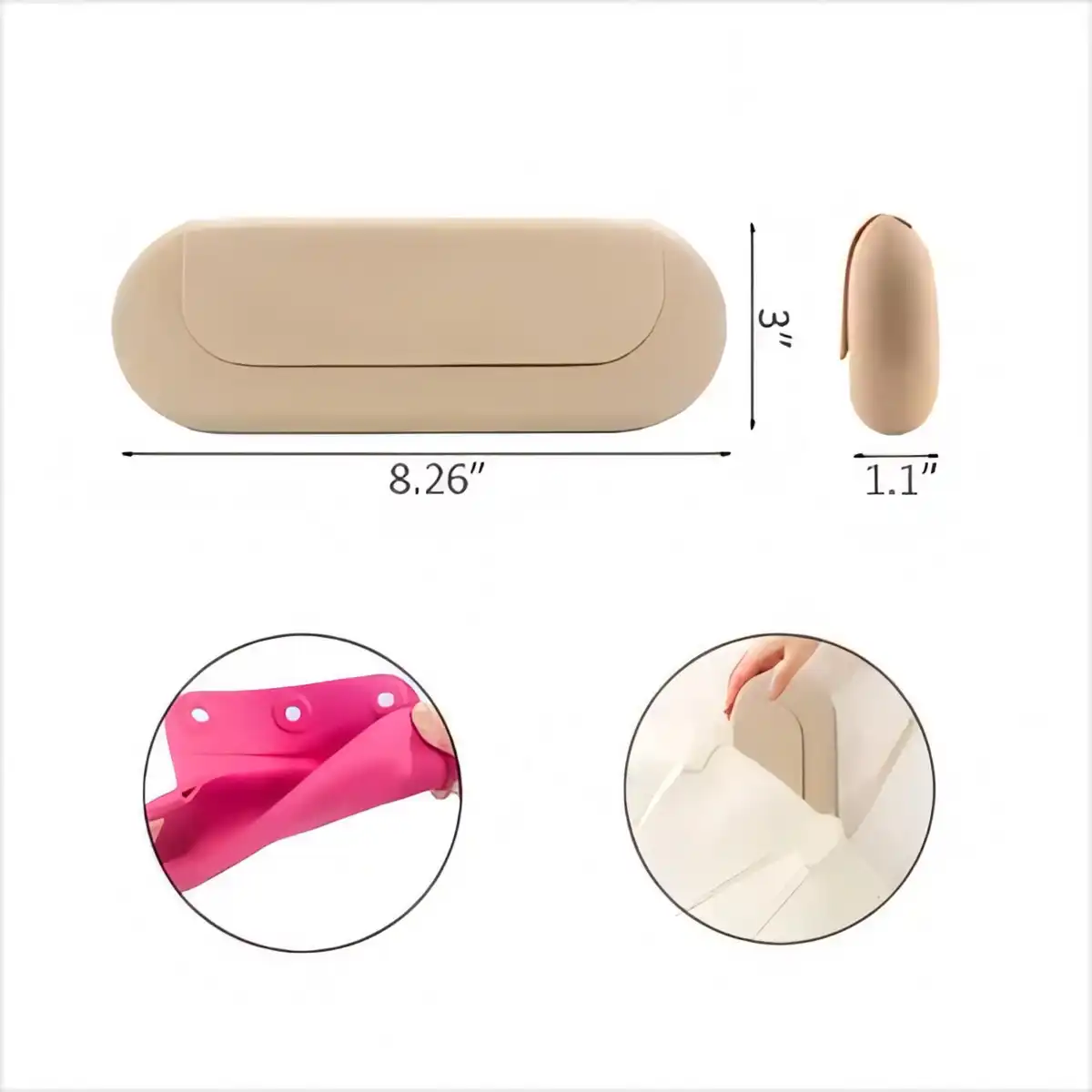 Travel Makeup Brush Silicone Case product detail view