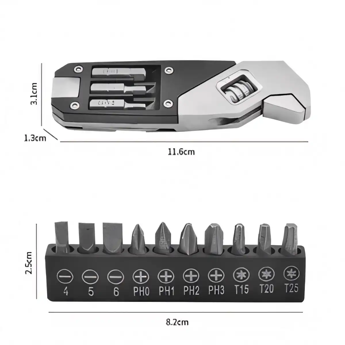 Compact Wrench Screwdriver Multi Tool product detail view