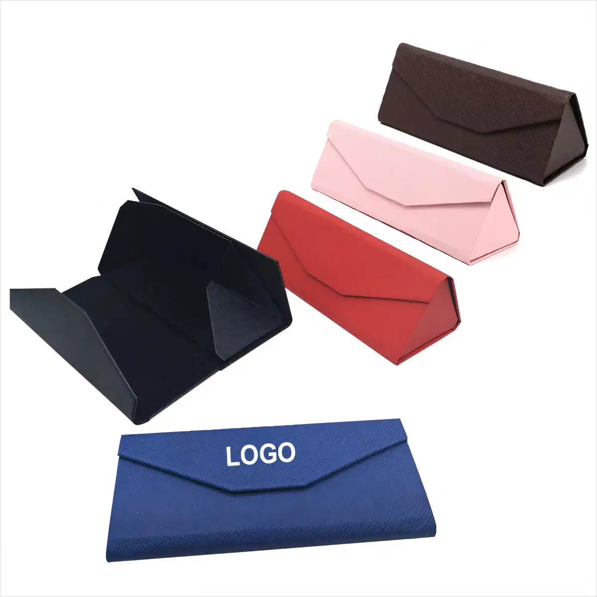Foldable PU Leather Eyeglass Case