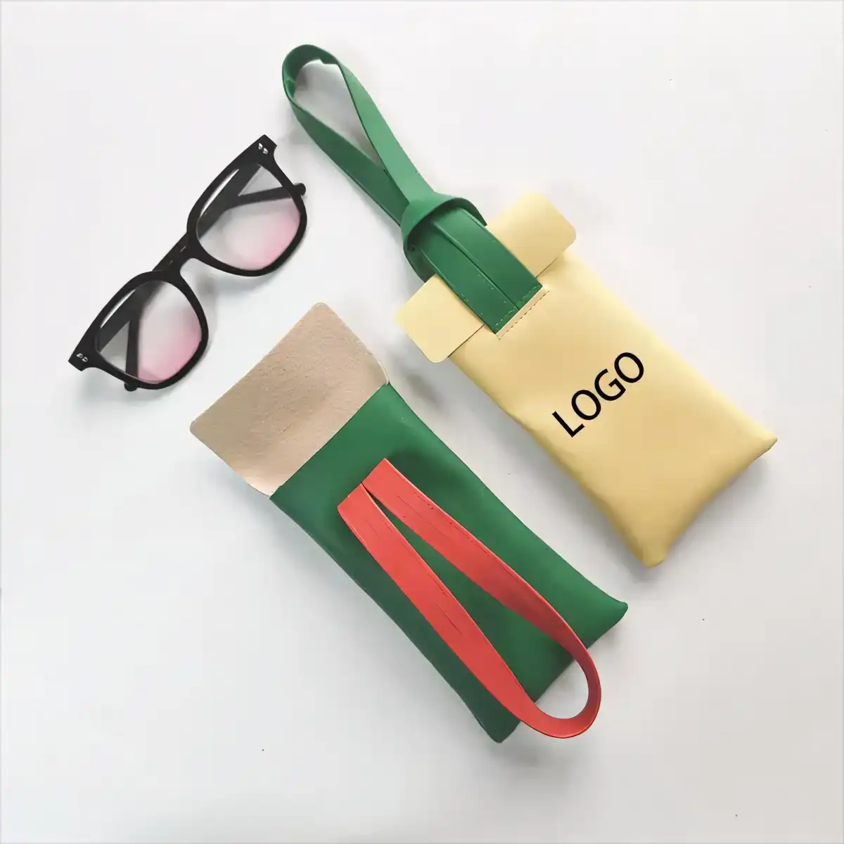 Leather Eyeglass Case Pouch