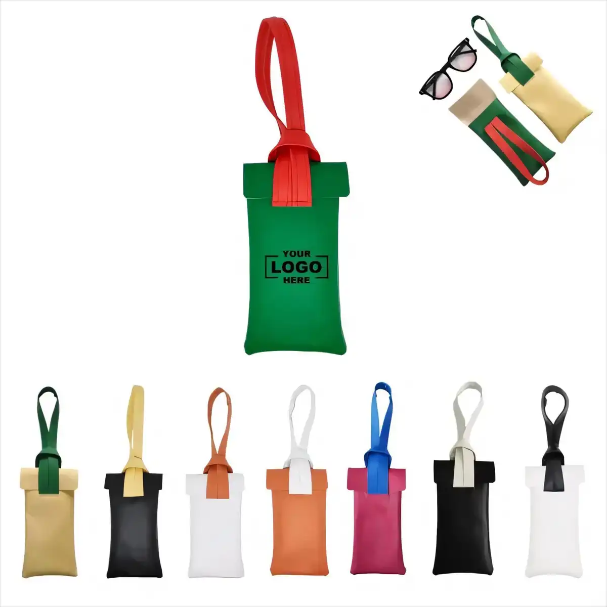 Leather Eyeglass Pouch Microfiber Lining